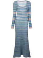 Jacquemus La Robe Perou Long Knitted Dress - Blue