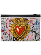 Dolce & Gabbana Crown Clutch Bag - Grey