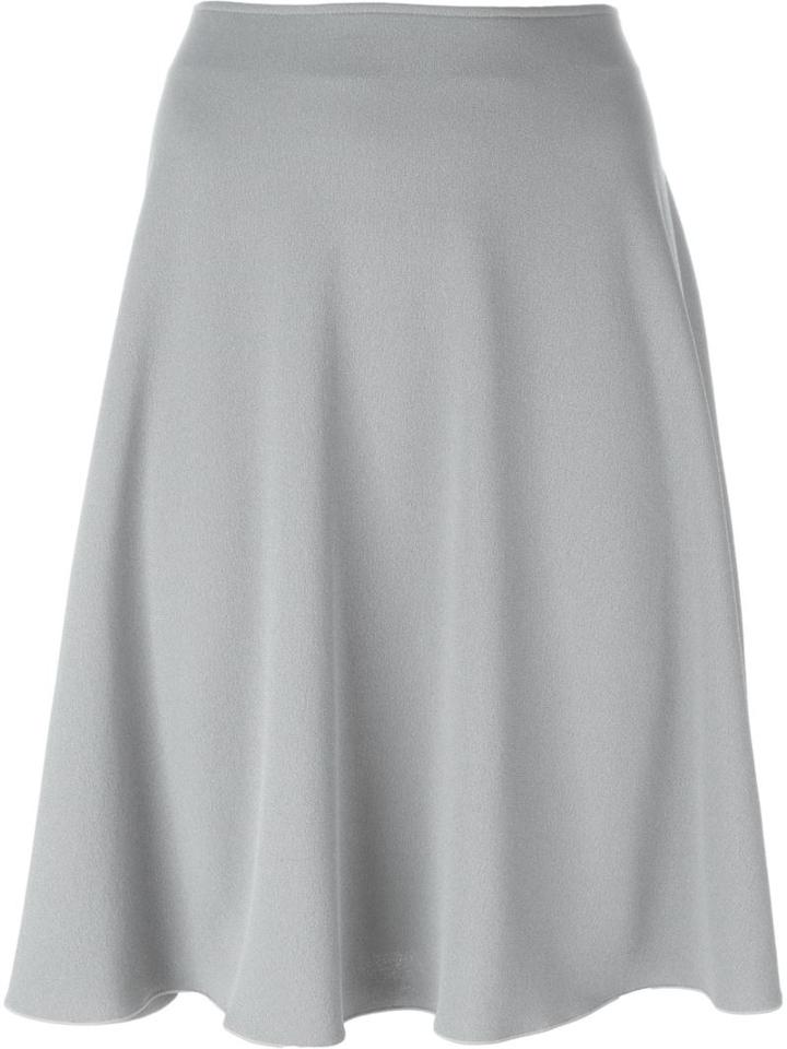 Armani Collezioni Skater Skirt, Women's, Size: 42, Grey, Viscose/polyester/polyamide