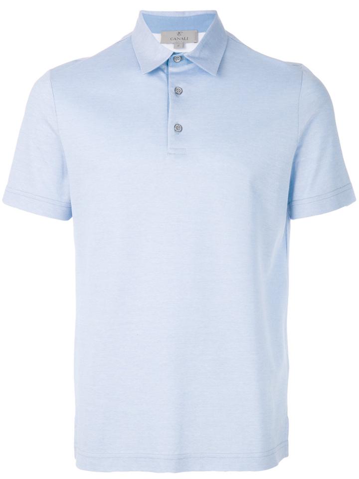 Canali Short-sleeve Polo Shirt - Blue