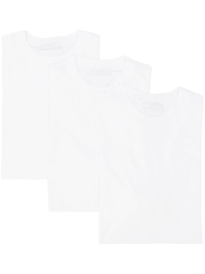 Prada Three Pack Crewneck T-shirts - White