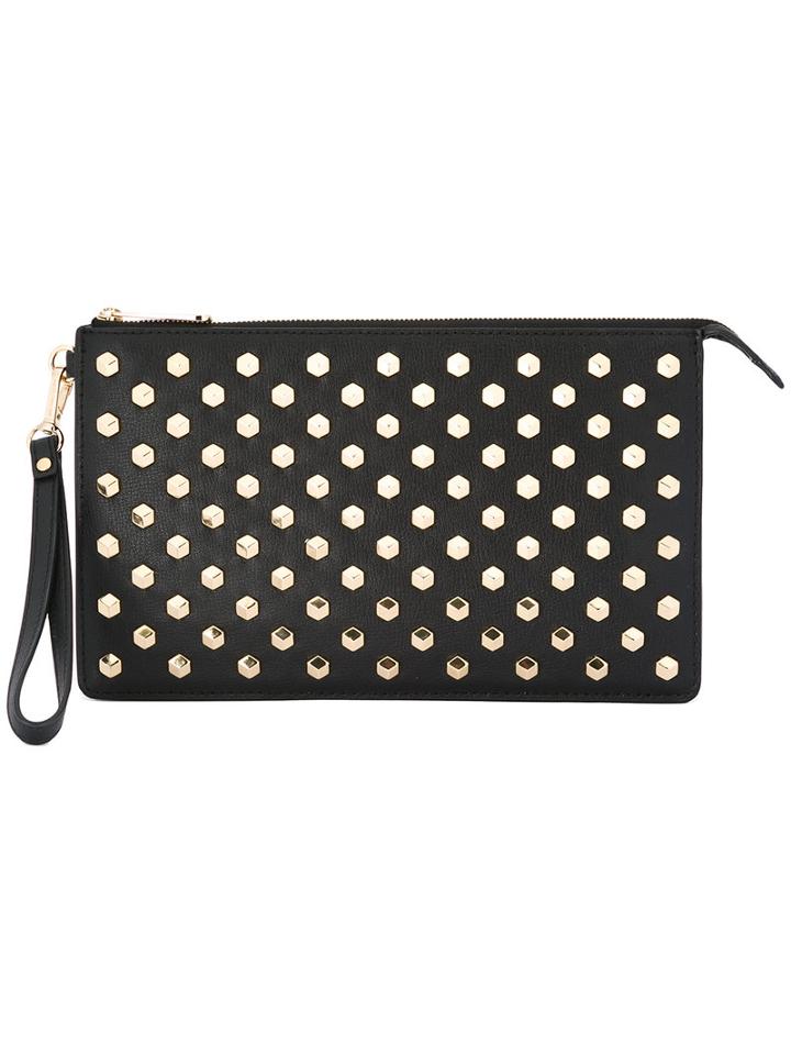 Michael Michael Kors - Daniela Large Clutch - Women - Leather - One Size, Women's, Black, Leather