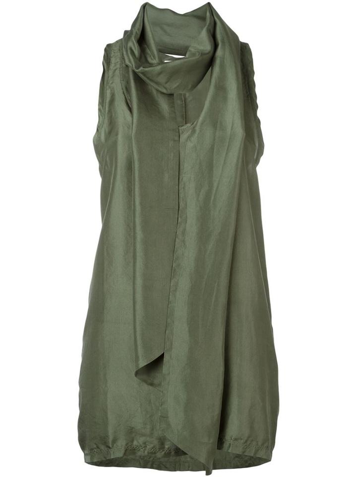 Faith Connexion Scarf Detail Tank Top, Women's, Size: Xs, Green, Silk