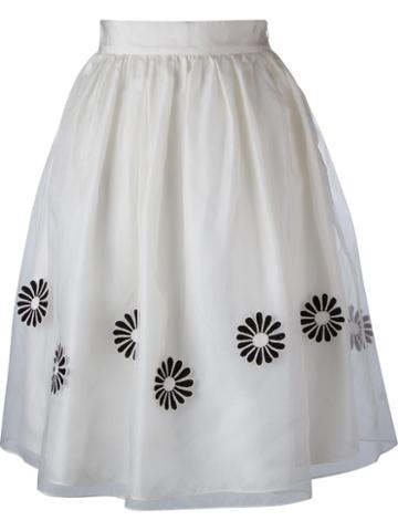 Jupe By Jackie Floral Appliqué Skirt