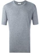 Ami Alexandre Mattiussi Crew Neck T-shirt, Men's, Size: Small, Grey, Viscose/wool