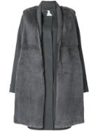 Manzoni 24 Mink Fur Fitted Coat - Grey