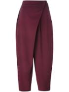 Antonio Marras Wrap Tapered Trousers, Women's, Size: 44, Pink/purple, Cotton/polyester/lyocell/virgin Wool