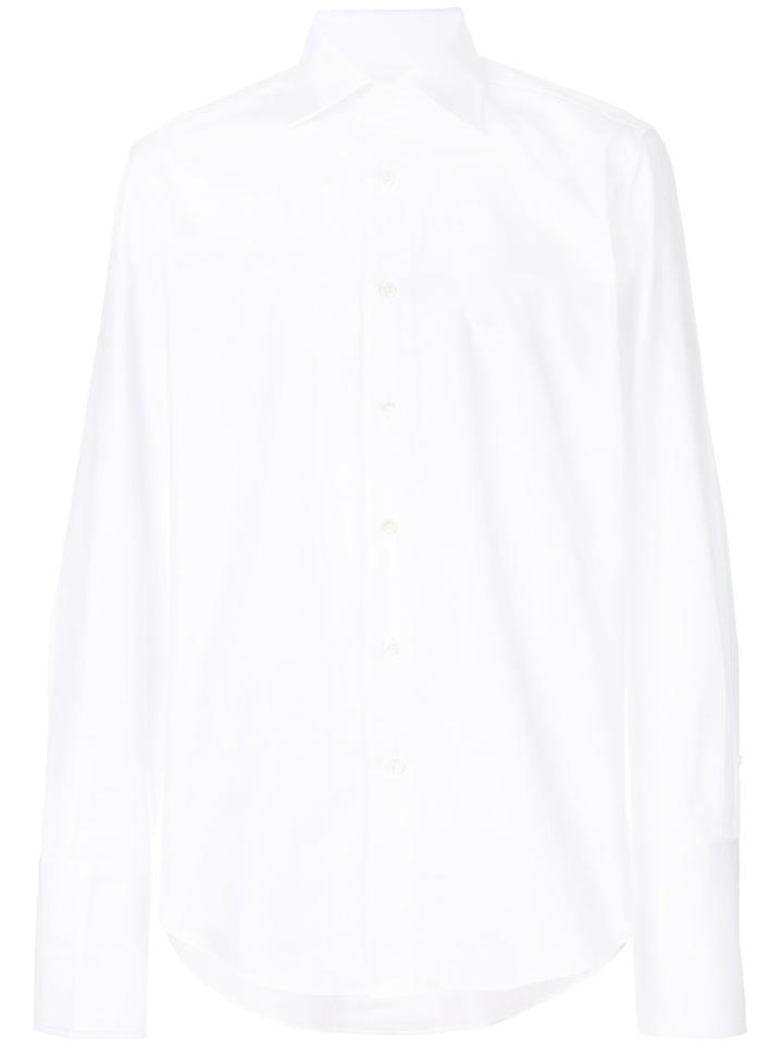 Canali Plain Shirt - White
