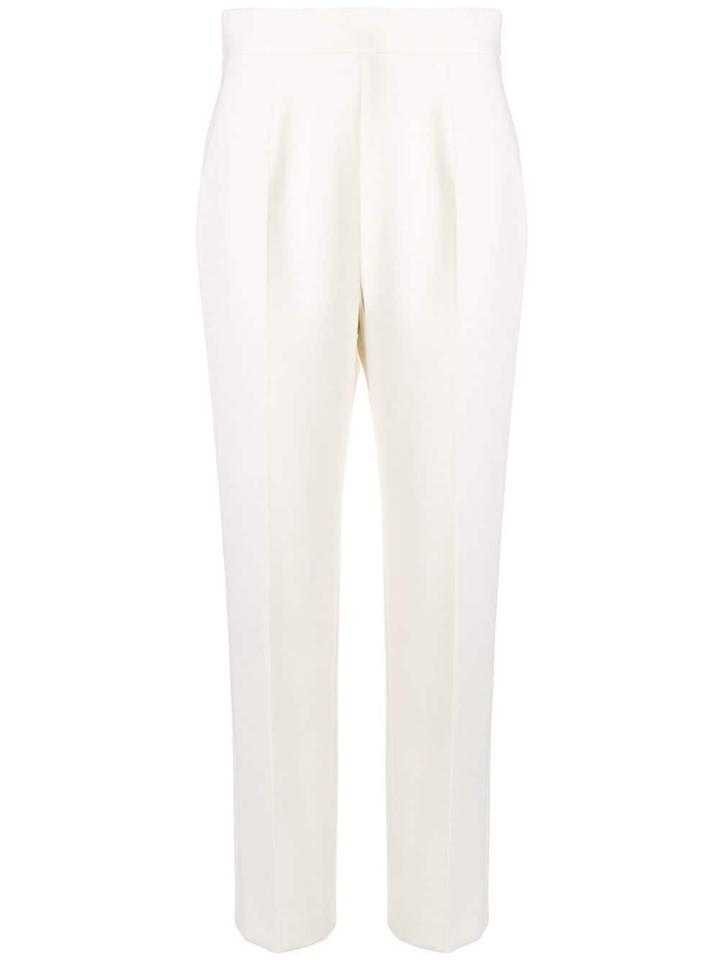 Paule Ka High Waisted Trousers - White