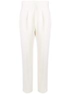 Paule Ka High Waisted Trousers - White