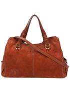 Jérôme Dreyfuss Emile Tote, Women's, Brown, Cotton/calf Leather/lamb Skin