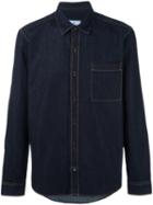 Ami Alexandre Mattiussi Denim Shirt, Men's, Size: Large, Blue, Cotton