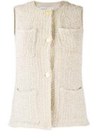 Chanel Pre-owned Sleeveless Knitted Cardigan - Neutrals