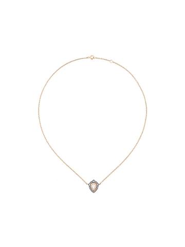 Monan Diamond Pendant Necklace - Metallic
