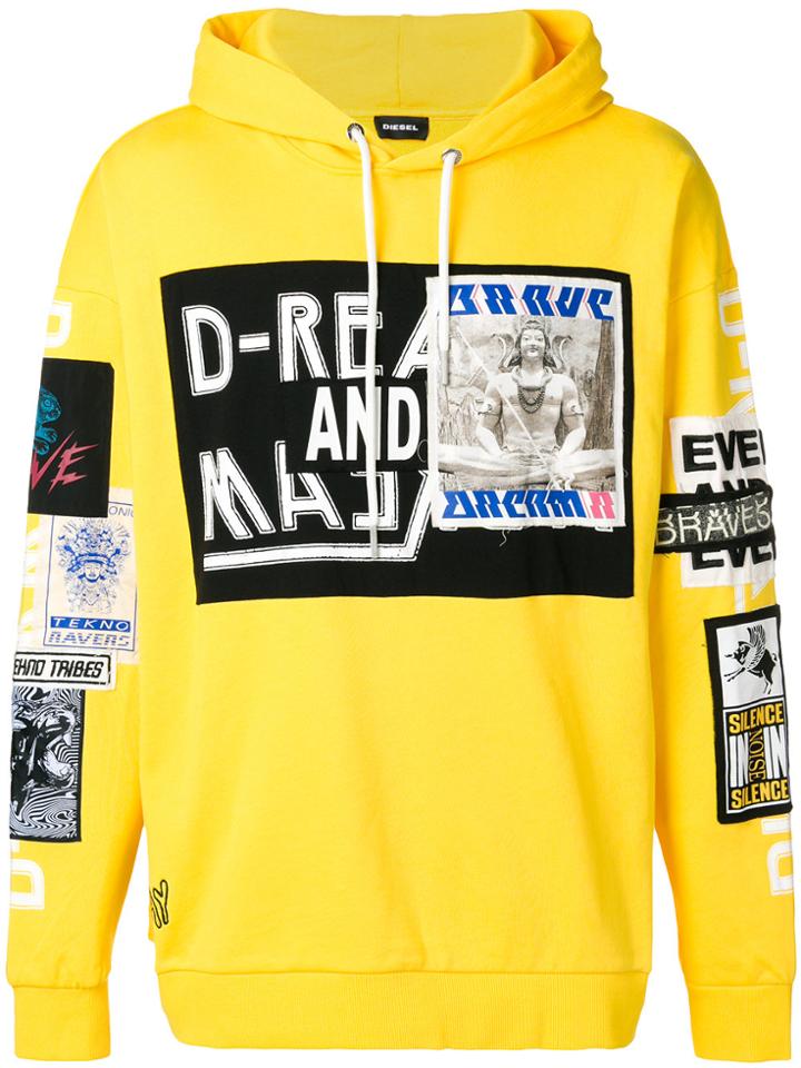 Diesel S-jack-wa Hoodie - Yellow & Orange