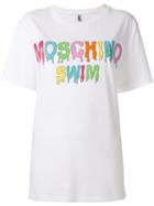Moschino Swim Logo Print T-shirt, Women's, Size: Xl, White, Cotton