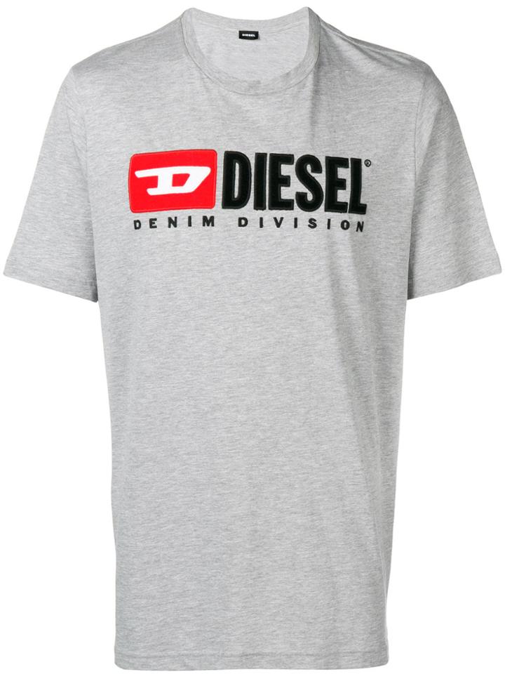 Diesel Logo Appliqué T-shirt - Grey
