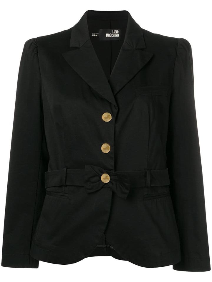 Moschino Vintage 2000's Bow Detail Jacket - Black