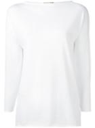 Cruciani - Boat Neck Knit - Women - Cotton - 44, White, Cotton