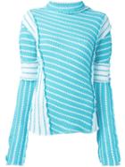 Richard Malone Raw Twist Seam Sweater, Women's, Size: Medium, Blue, Cotton