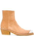 Calvin Klein 205w39nyc Metal Toe Cap Boots - Nude & Neutrals