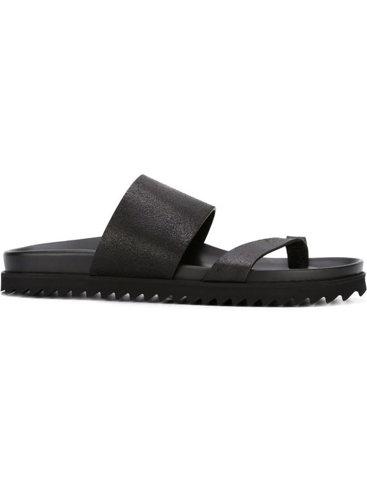 A.f.vandevorst 161y363 Sandals, Men's, Size: 43.5, Black, Calf Leather/leather/rubber