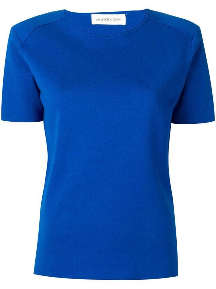 Lamberto Losani Casual Round Neck T-shirt - Blue