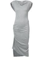 Paco Rabanne Draped Wrap Sleeveless Dress - Grey