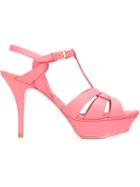Saint Laurent Tribute Sandals, Women's, Size: 38.5, Pink/purple, Leather