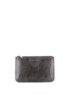 Orciani Snake-embossed Wallet - Grey
