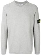 Stone Island Crew Neck Knitted Jumper - Grey