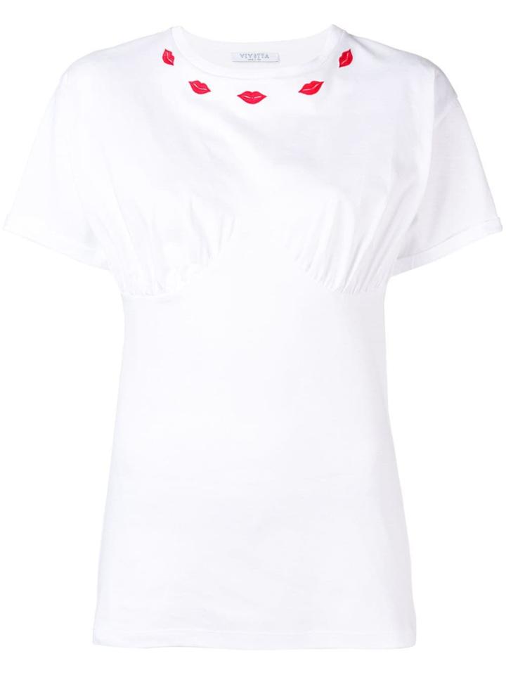 Vivetta Lips Print Bustier T-shirt - White