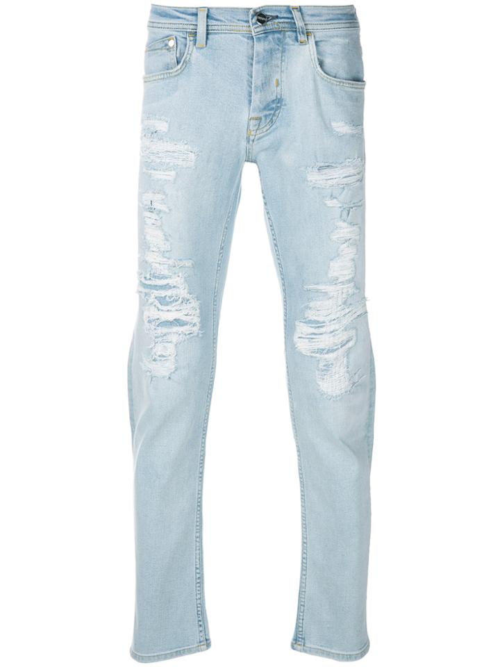 Iceberg Regular Fit Distressed Jeans - Blue