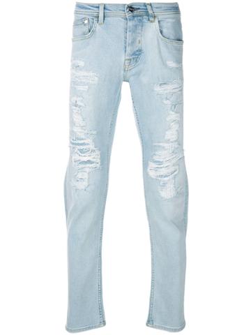 Iceberg Regular Fit Distressed Jeans - Blue