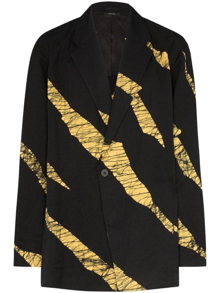 Issey Miyake Zebra Stripe Blazer - Black