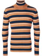Barena Striped Turtleneck Sweater - Brown