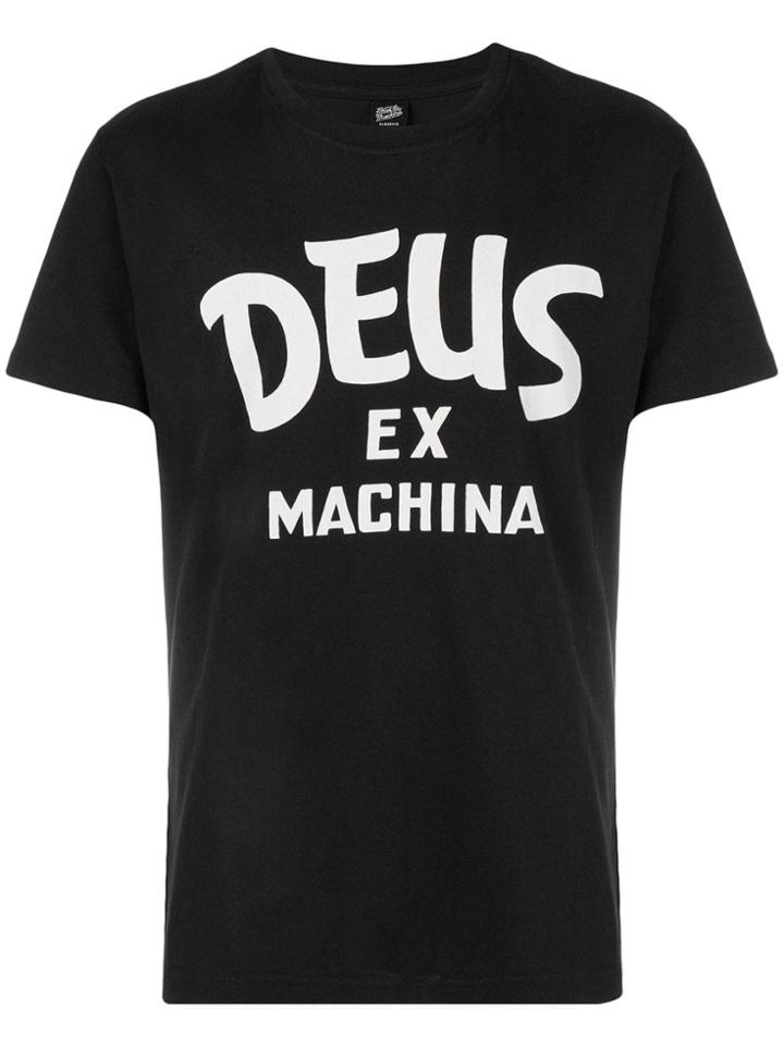Deus Ex Machina Logo Print T-shirt - Black