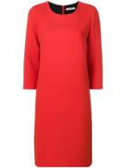 Dorothee Schumacher 3/4 Sleeve Shift Dress - Red