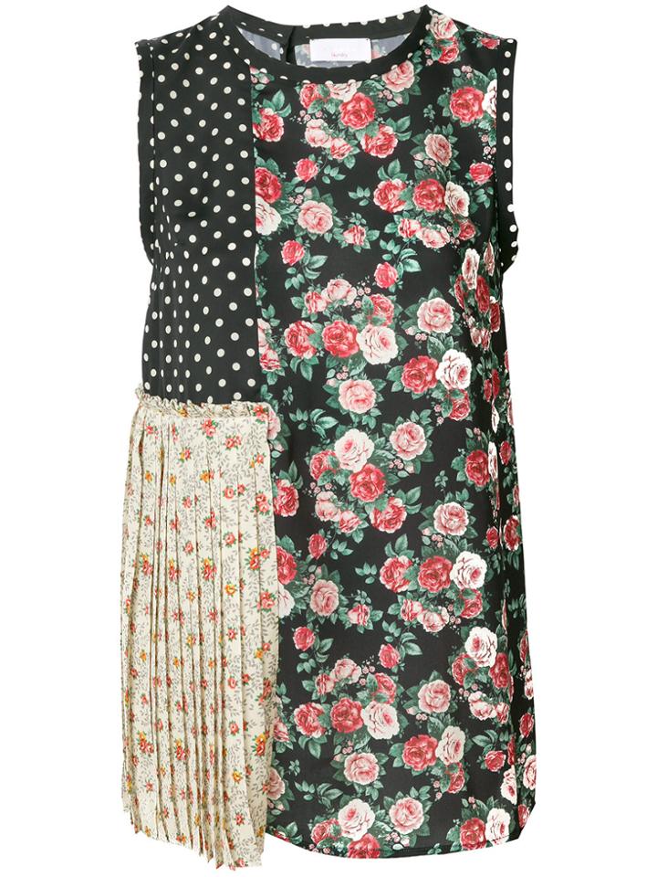 P.a.r.o.s.h. Floral Patchwork Top - Black
