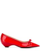Nº21 Front Bow Ballerinas - Red