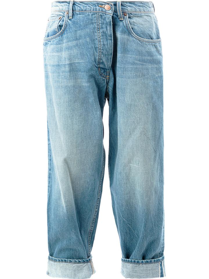 Monse - Turn-up Hem Jeans - Women - Cotton - 8, Blue, Cotton
