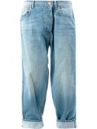 Monse - Turn-up Hem Jeans - Women - Cotton - 8, Blue, Cotton