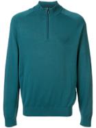 Emporio Armani Logo Zip-up Sweatshirt - Blue