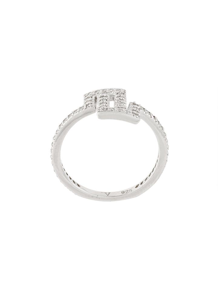 V Jewellery Maze Ring - Metallic