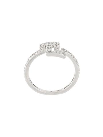 V Jewellery Maze Ring - Metallic