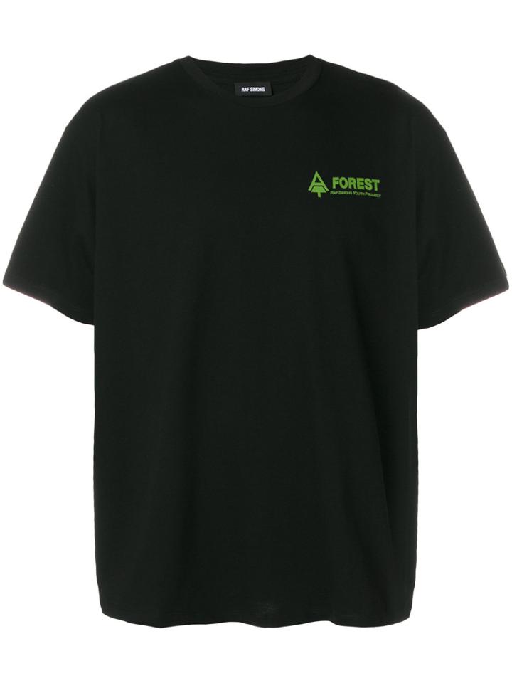 Raf Simons Logo Print T-shirt - Black