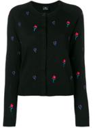 Ps By Paul Smith Embroidered Floral Cardigan - Black