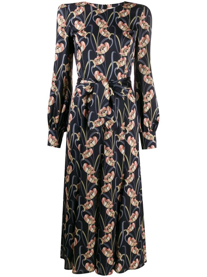 Goat Jemima Art Nouveau Print Dress - Blue