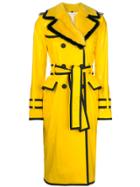 Thom Browne Classic Trench Coat With Grosgrain Tipping, Mink Fur