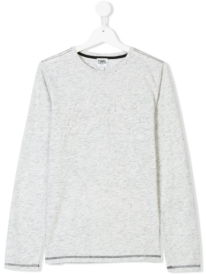 Karl Lagerfeld Kids Teen Hastag Karl Top - Grey